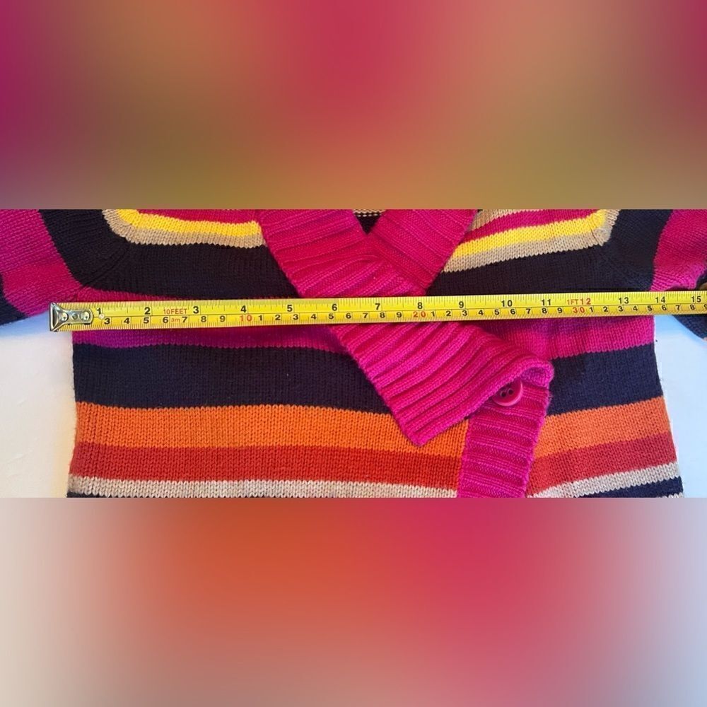 Gymboree Sweater Fashionable Fox Line Wrap Girls Sz M (7/8) Multicolor Stripes - Picture 4 of 8